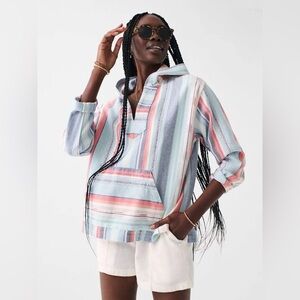 FAHERTY Women's Baha Poncho Hoodie in Sierra Paradise size Small